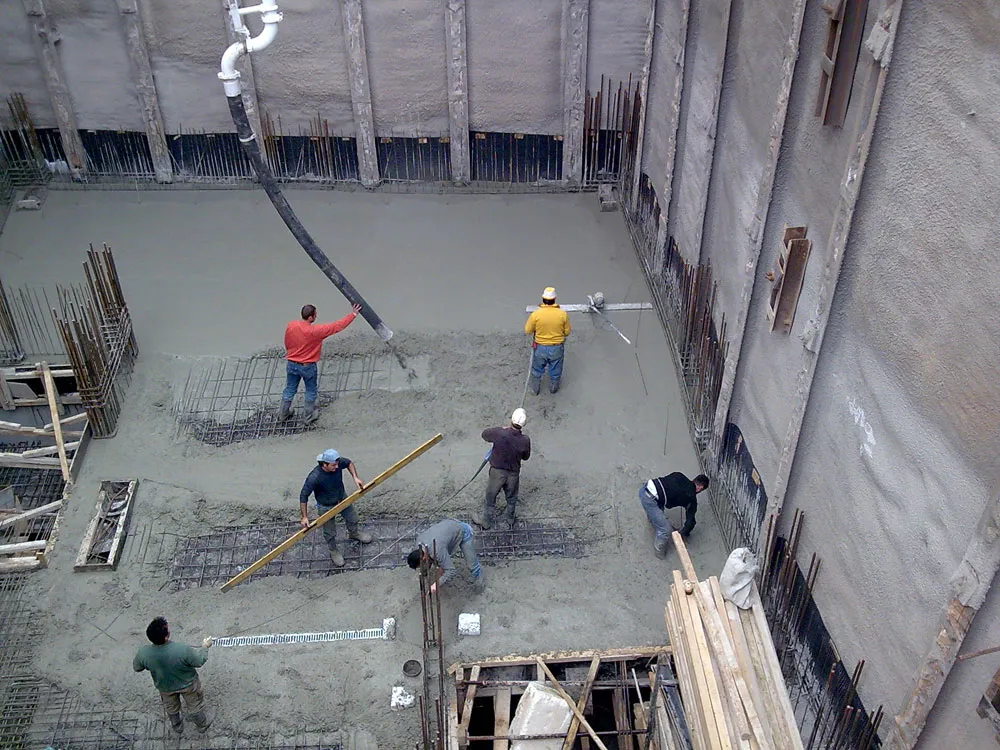 Concreting of the 4th-basement roof slab