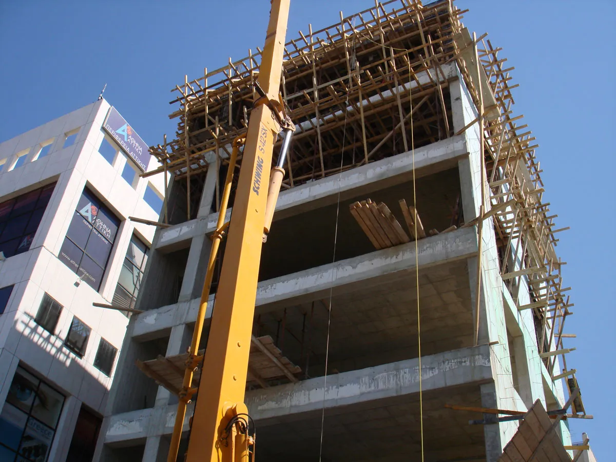 Formwork for the 5th-floor roof slab